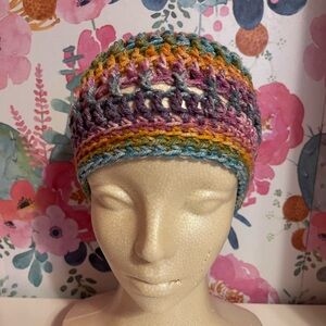 Hand made Multicolor Crochet Beanie